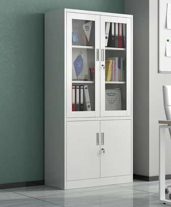 Modern Half Glass Office Cabinet image 2