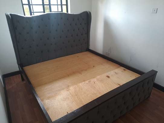 Grey King Size Bed 6 by 6 NEGOTIABLE image 2