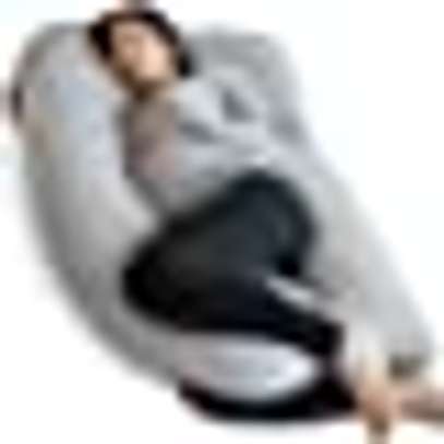 Pregnancy Pillow, Grey U-Shape Full Body Pillow image 1