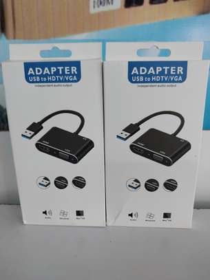 2 in 1 USB 3.0 to HDMI VGA Adapter 1080P Built-in Drivers image 1