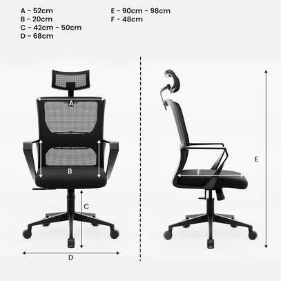 High-back orthopedic office seat image 12
