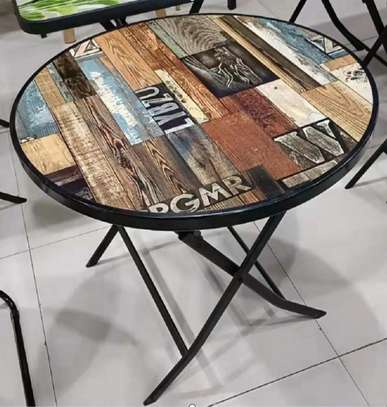 Home Table: Foldable Table With Wooden Colored Top image 2