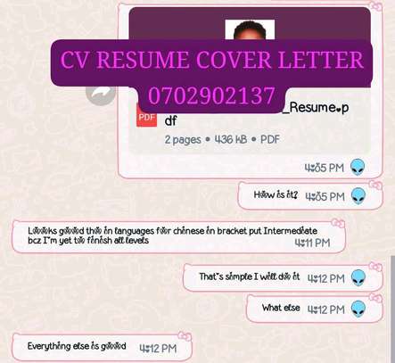 Professional Resume CVs and Cover Letters image 3