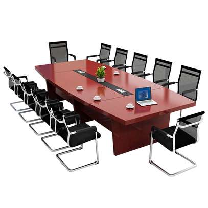 Executive Oval Wooden Conference Table image 3