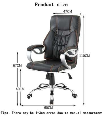 Office Chair ; Black Leather Eecutive Office Chair image 5