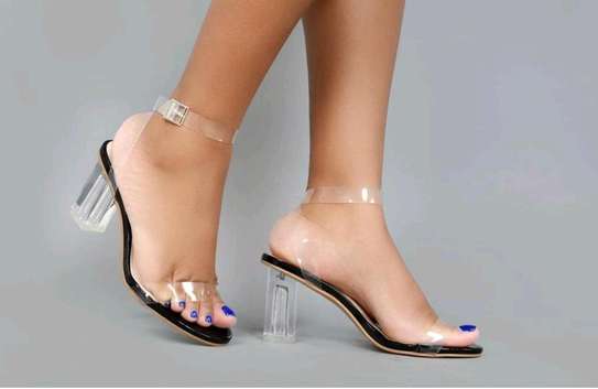 Clear chunky heels image 2