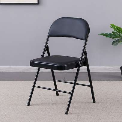 Metal Frame Leather Padded Foldable Visitors Office Chair image 5