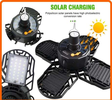 Foldable LED solar rechargeable lamp image 1