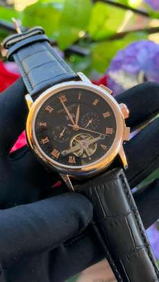 Leather Strap Automatic Patek Philippe Watch image 5