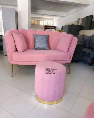 Latest pink two seater sofa/pouf/Love seat image 7