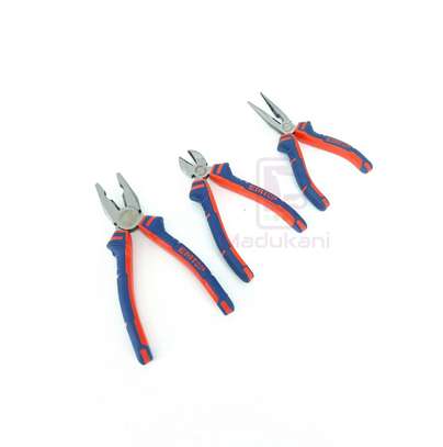 3PCS Pliers with Combination, Cutter, and Long Nose Pliers image 4