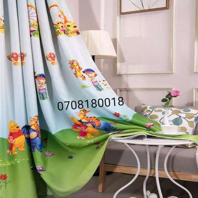 Colorful kids curtains with cartoons prints image 7