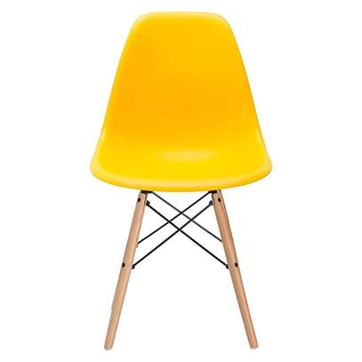 Cafeteria Plastic Yellow Eames Chair image 1