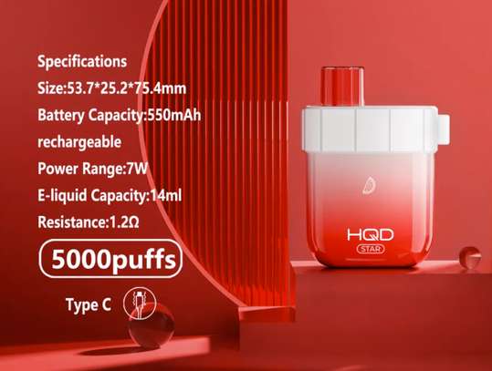HQD Star 5000 Puffs Disposable Vapes – Energy Drink image 2
