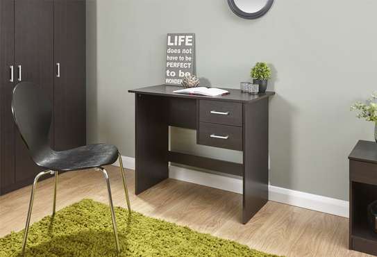 Home office study desk with drawers image 1