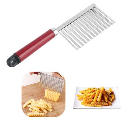 Stainless Steel Vegetable Potato Crinkle Wavy Knife Cutter image 1