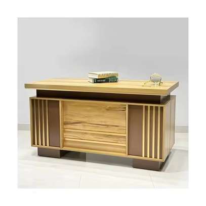 Office Desk: 1400mm Executive Golden Easy Clean Desk image 1
