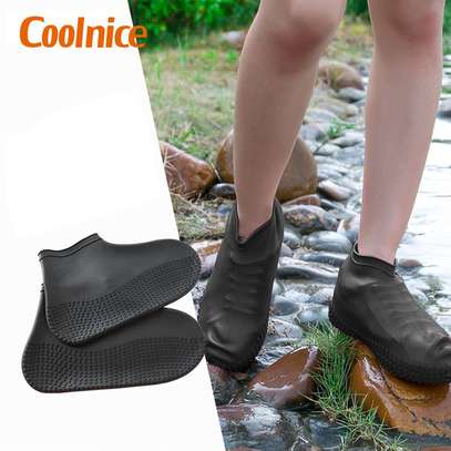 Silicon Shoe Cover Reusable With Zip Waterproof Rain Coat image 3