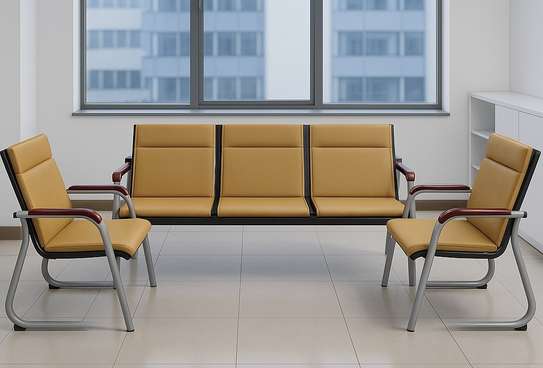 Office Sofa: Brown Office Reception Sofa image 1