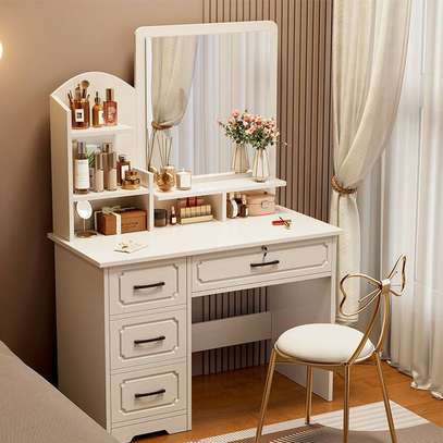 Office Dresser: White Vanity Home Office Dressing Table image 4