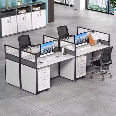 Desk: Six-Open Workstation View Office Desk image 4