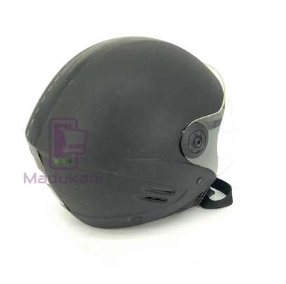 Premium Open Face Motorcycle Helmet , Matt Black image 4