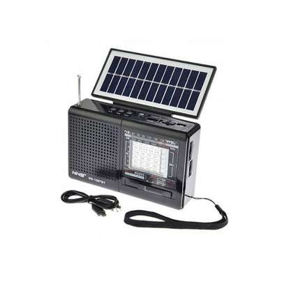 NS-1587BT Portable Solar FM Radio That Can Use E lectricity,Batteries Or Solar Panel- Varying Colour image 1