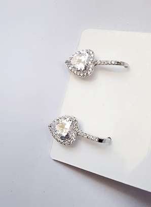 Womens White crystal Bracelet and earrings image 3