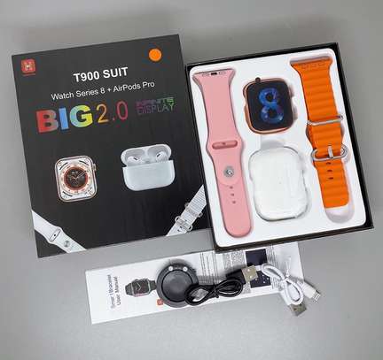 T900 Suit 2 In 1 Smartwatch With Earbuds Fitness Bracelet image 2