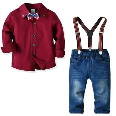 Fashion 2 Piece Clothing Set For Boys Shirt & Jeans 1-6yrs image 5