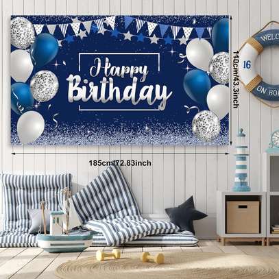 Navy Blue Birthday Confetti Balloons Kit image 1