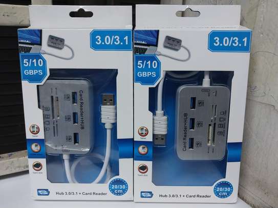 7-In-1 USB 3.1 To USB 3.0 Hub + MS/M2/SD/TF Card Reader image 2