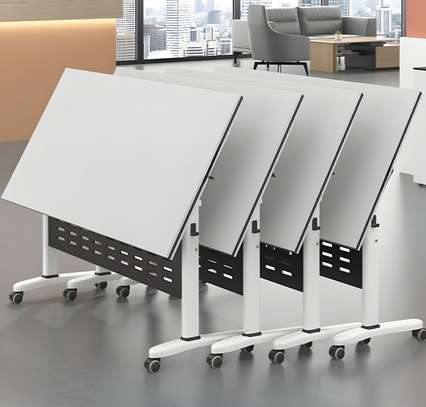 Foldable Meeting Table Set – Mobile Modular Wood Desk image 6