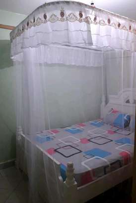 Two stand mosquito net with sliding rails image 1
