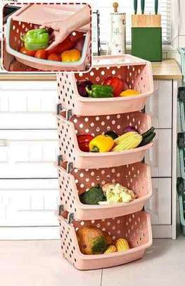 4 layer vegetable rack with top cover image 2
