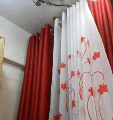 Red blackout curtains image 1