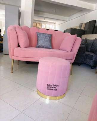 Latest pink two seater sofa/pouf/Love seat image 8