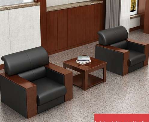 OFFICE SOFA:Comfortable Black Office Sofa image 6