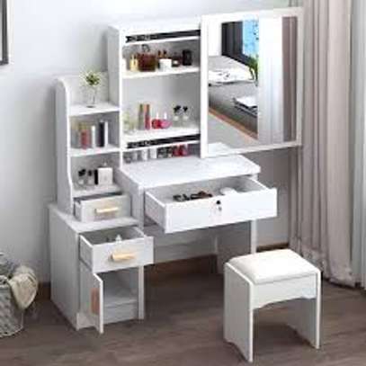 Large Vanity Unlighted Makeup Dressing Table with Drawers image 6