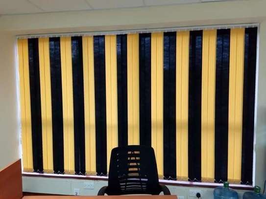 vertical office curtains. image 1