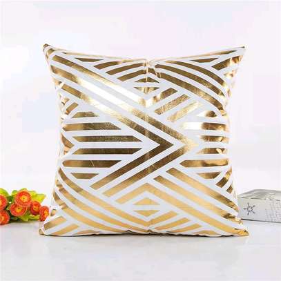 Golden throw pillows image 2