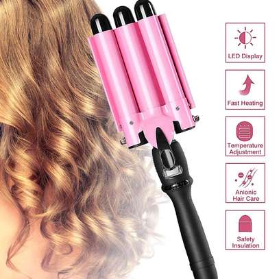 hair curler with tipple barrel iron image 1