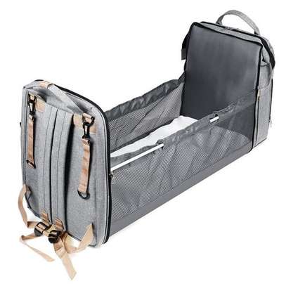 2 In 1 R Diaper Bag Mom Backpack Multifunctional Baby Bed Cr image 4