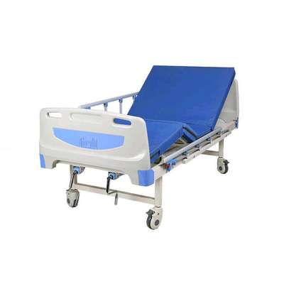 Double Crank Manual Hospital Bed with Macintosh Mattress image 1