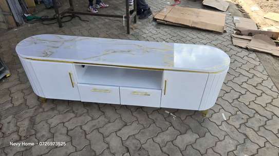 Oval TV Stand with Marble Top image 10