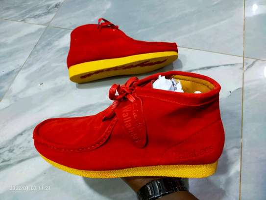 _Unisex Designer Quality  Leather  Clarks Wallabee Shoes_ image 2