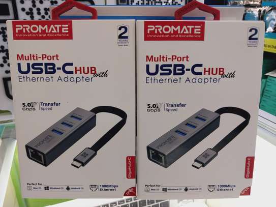 Promate Multi-port USB-C Hub With Ethernet Adapter | Gigahub image 3