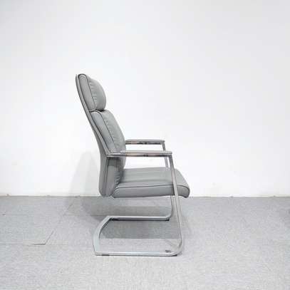 PU Leather Conference Chair – Sleek Metal Frame Design image 5