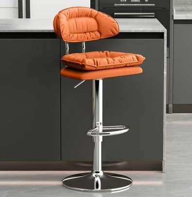 Modern Luxury Bar Stool with Light Rotating Seat image 6