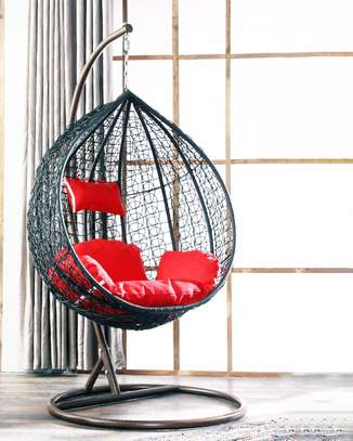 Home Chair: Modern Rattan Balcony Swing Chair image 1